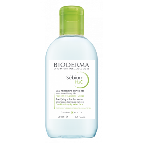 Bioderma Sebium Η2Ο Νερό Καθαρισμού Micellaire, Καθαρίζει & Αφαιρεί το Μακιγιάζ, Λιπαρό Δέρμα 250ml